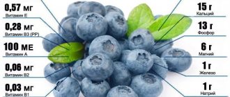 Chemical composition of blueberries