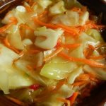 Cabbage marinated with ginger