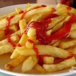 French fries in deep fryer