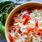 Pickled cabbage with red pepper
