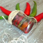 Marinated hot peppers with honey