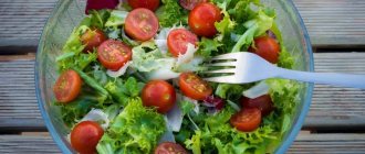 vegetable salad with cherry tomatoes