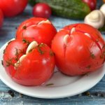 tomatoes with garlic inside recipes