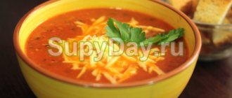 Tomato-cheese cream soup