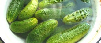 Soaking cucumbers