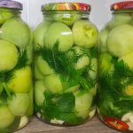 Armenian green tomatoes for the winter. Recipe with photo 